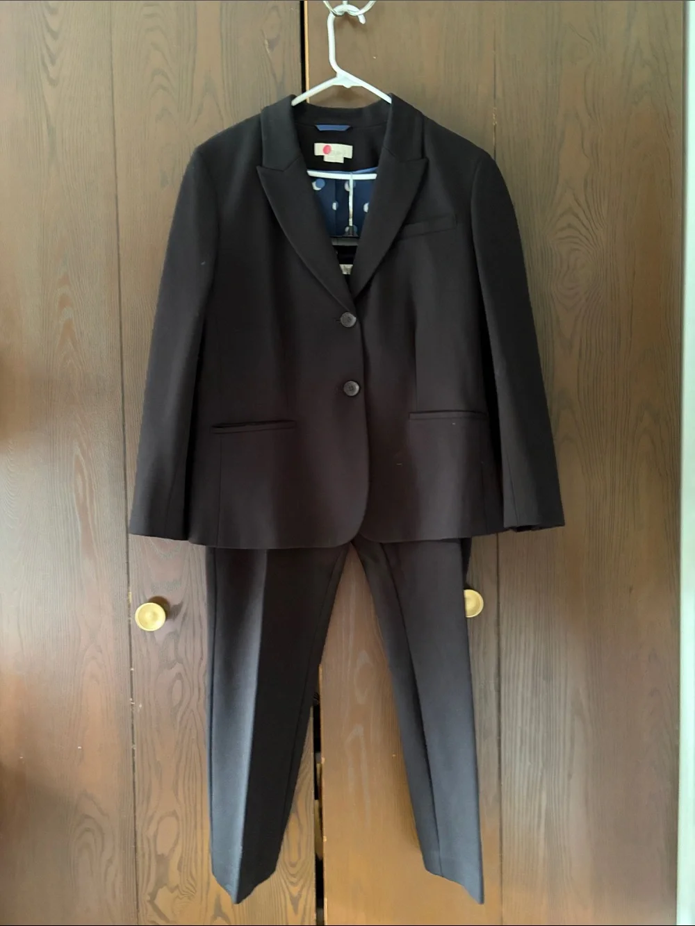 Boden Black Two-Piece Women's Suit Blazer & Trousers. Size 16R
