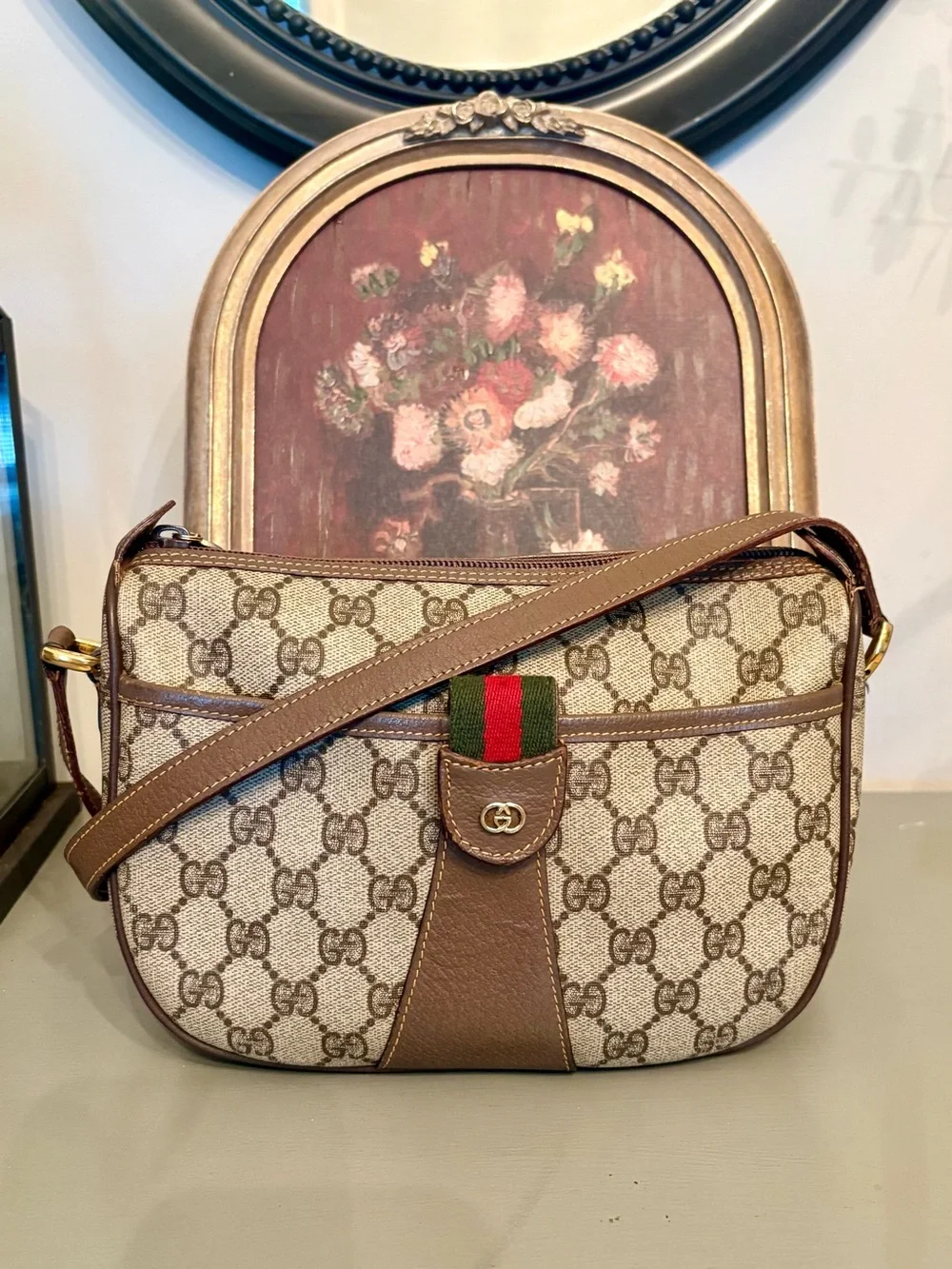 Vintage Gucci GG Sherry line Web Stripe Crossbody