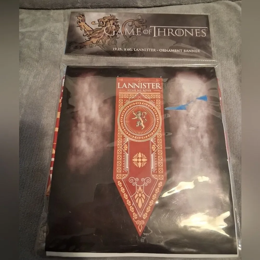 Game Of Thrones Lannister Banner Red Lion