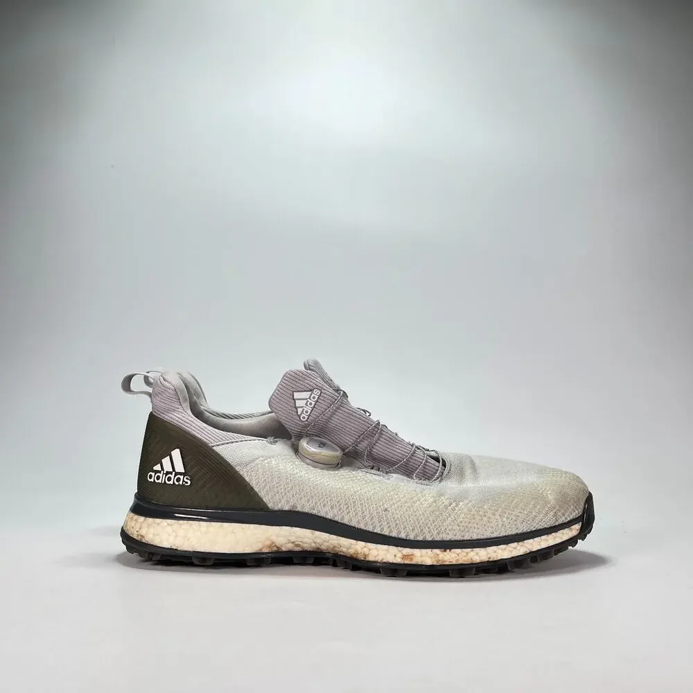 Adidas Forgefiber BOA Light Grey Olive Spikeless Golf Shoes BB7917 Men's Sz 10.5