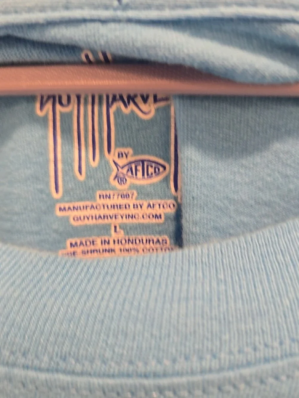 Guy Harvey Light Blue Long-Sleeve Marlin Graphic Rash Guard
