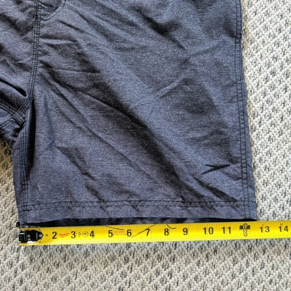 Speedo Shorts Mens XL Gray Swim Trunks‎ Board Shorts Drawstring Cargo Pocket