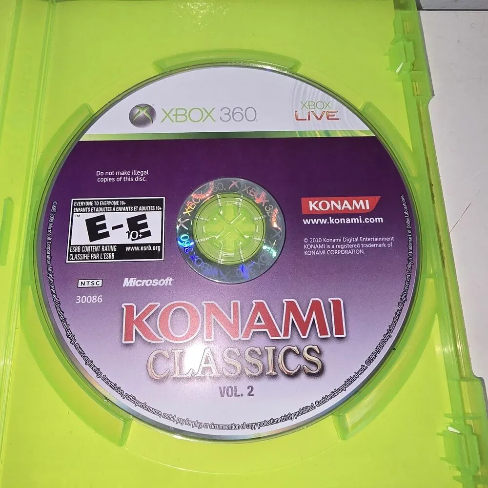 Konami Classics Vol 2  for Xbox 360 CIB tested/working Disc Only