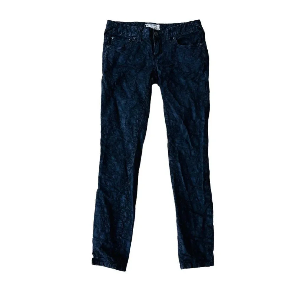 Free People Textured Skinny Jeans Black Women's 25‎