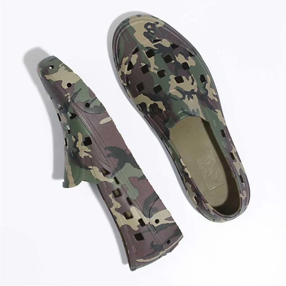 Vans Big Kids Unisex Trek Camouflage Green Slip On Sneakers Size 3 NWT