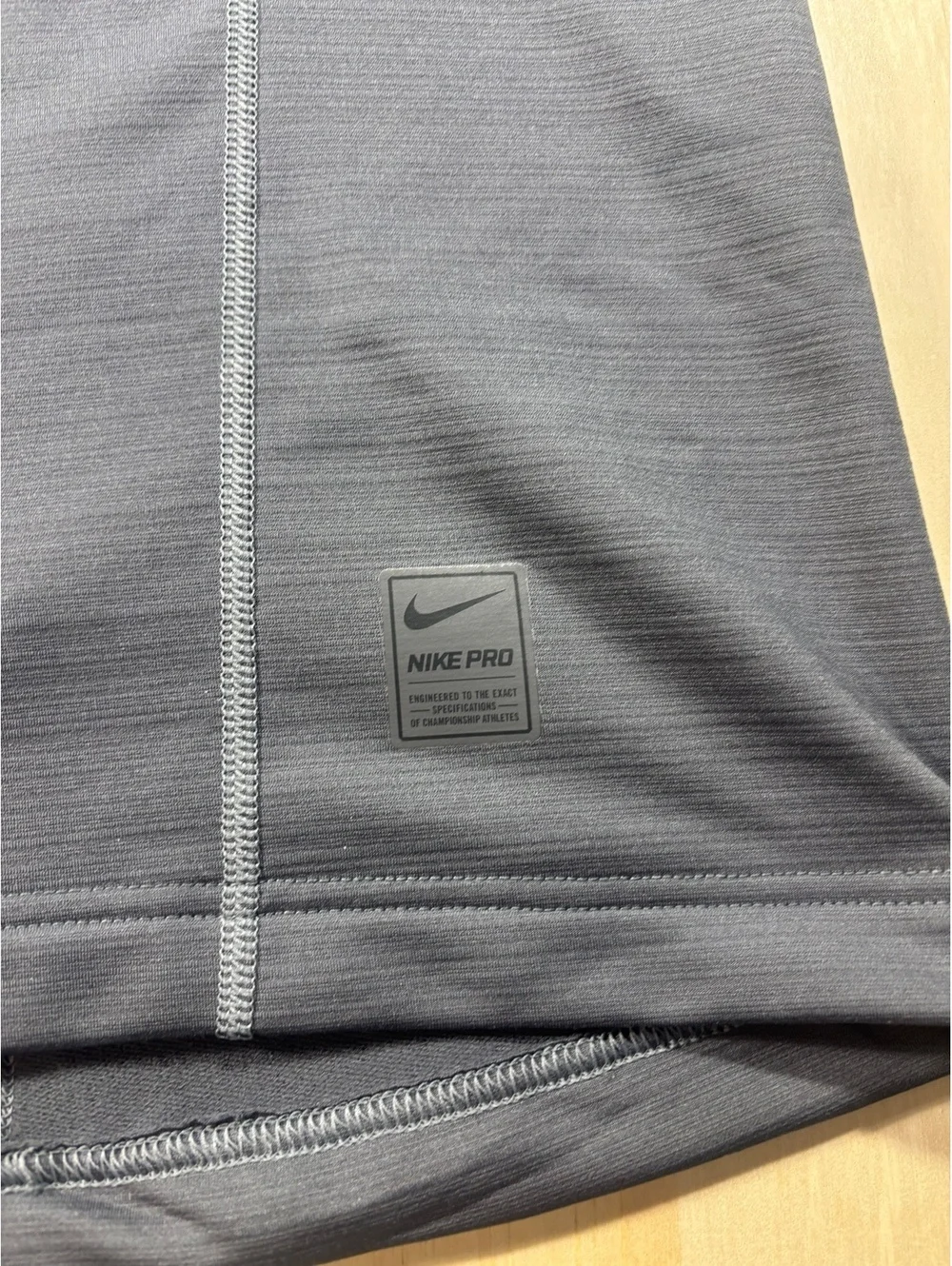 Nike Sweater Mens XXL Gray 1/4 Zip Dri Fit Activewear Hyperwarm Pro