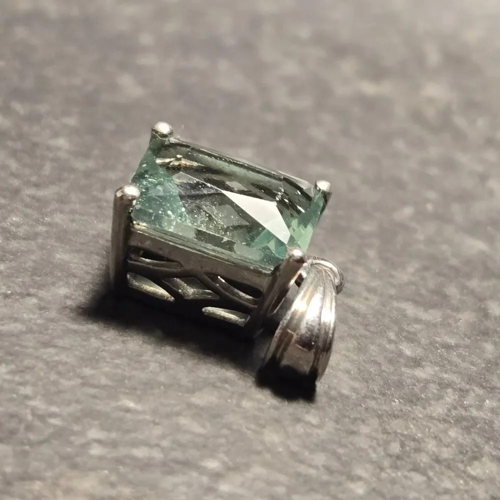 Mint Green Sterling Silver Pendant