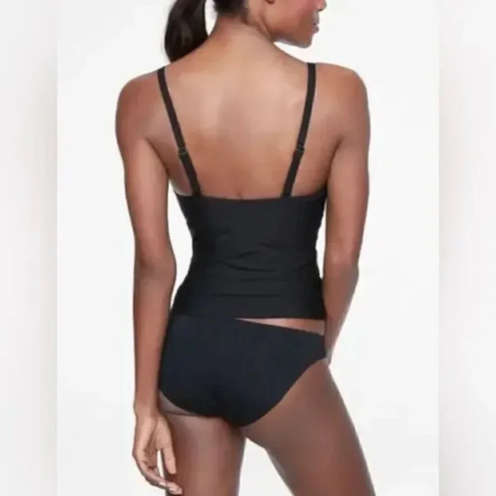 Athleta Twist Up Tankini Top Black