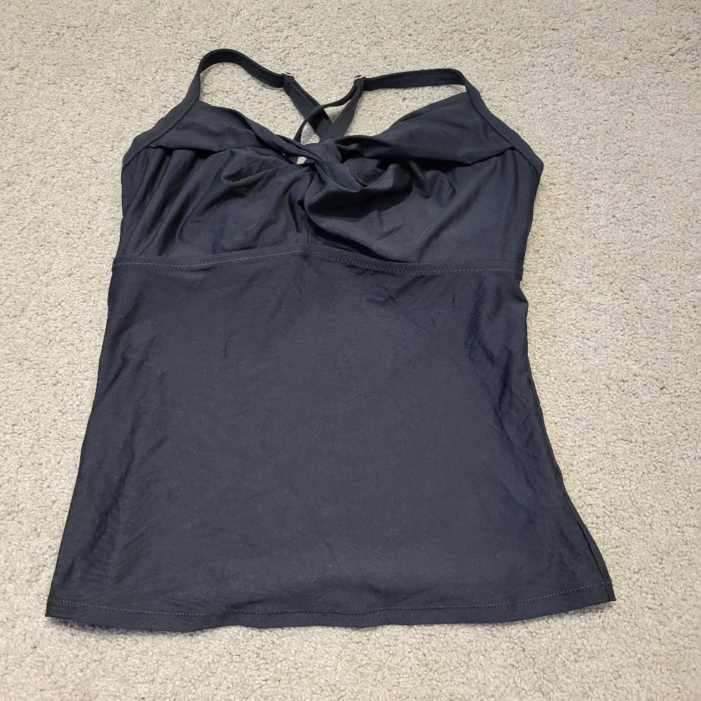 Athleta Twist Up Tankini Top Black