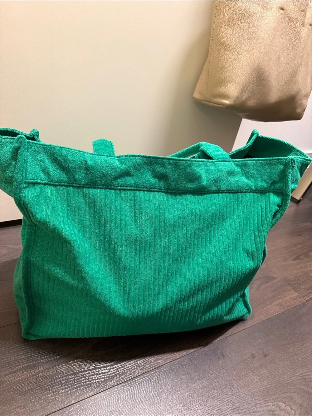 Target Terrycloth Green Tote Bag