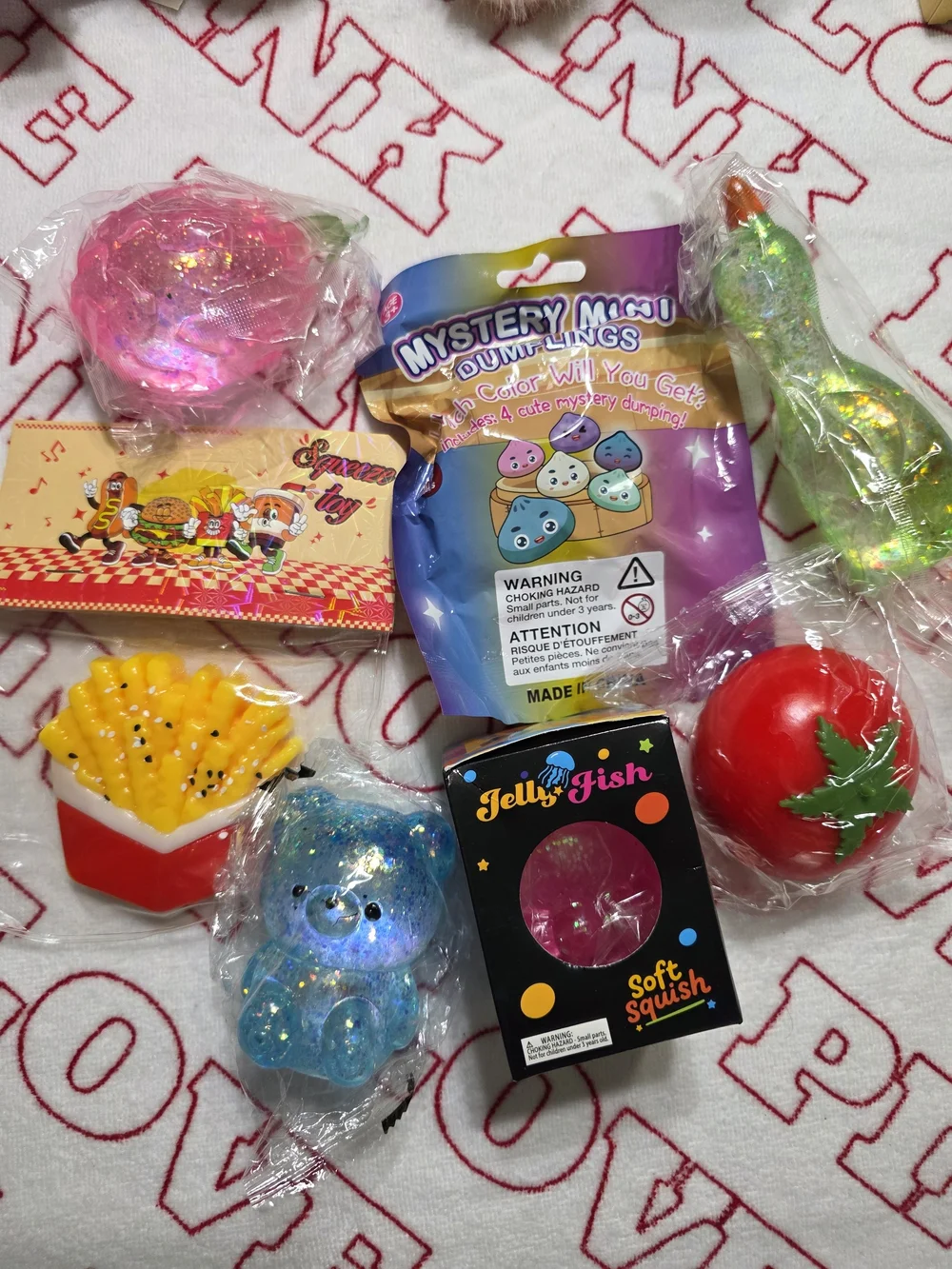Bundle Of 7 Viral Squishy Toys