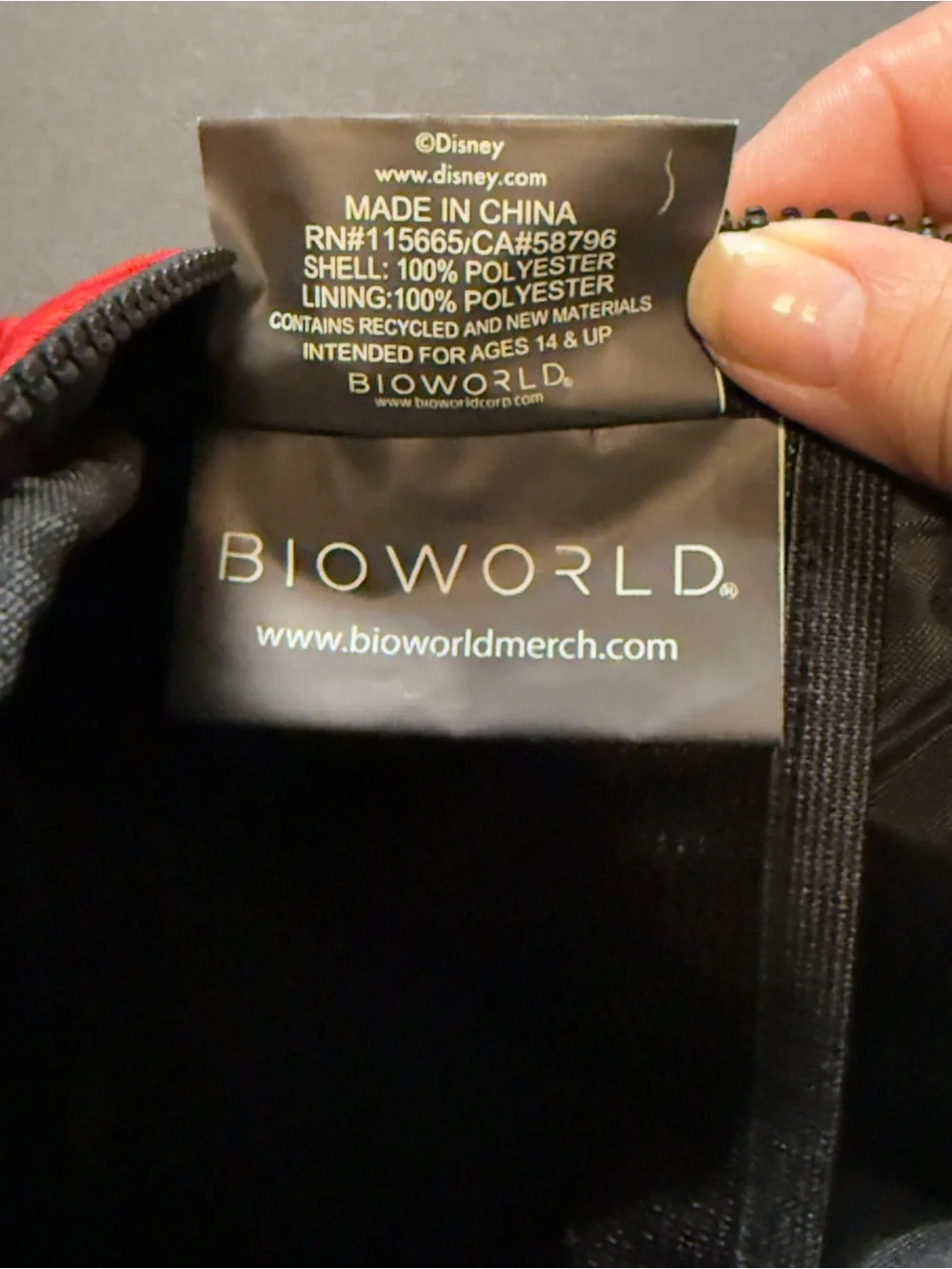Disney & Biworld manufactured it button