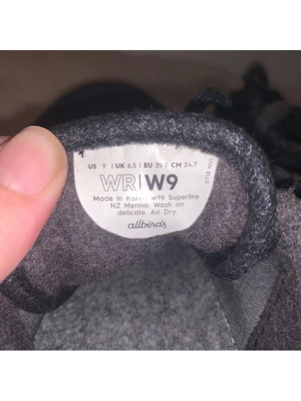 Allbirds Black Merino Wool Sneakers Minimalist Comfort 9