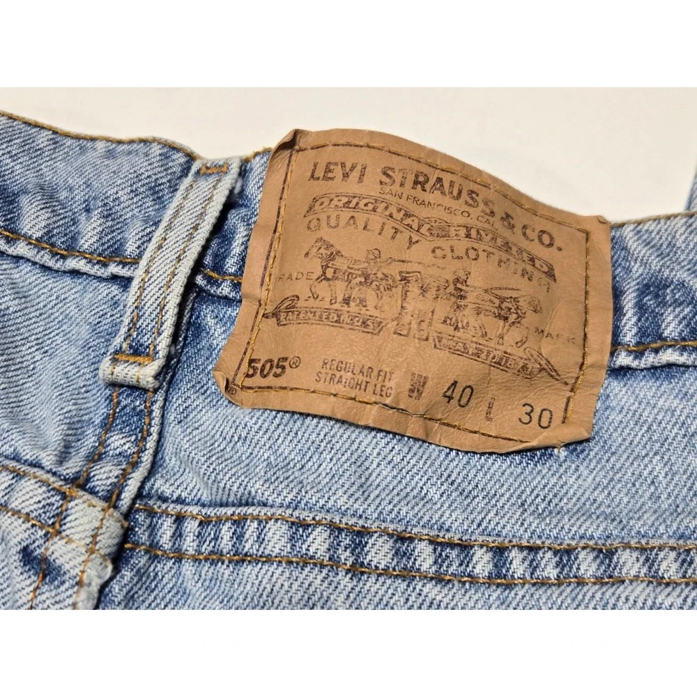 Levi's‎ Orange Tab 505 Light Wash Straight Leg Jeans Men's 36x30 Vintage USA