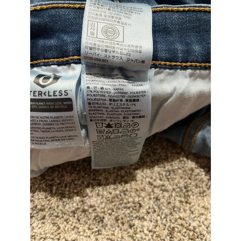 Levis 502 Regular‎ Taper Mens Jeans W50 L30 Blue Denim Medium Wash 59684-0003