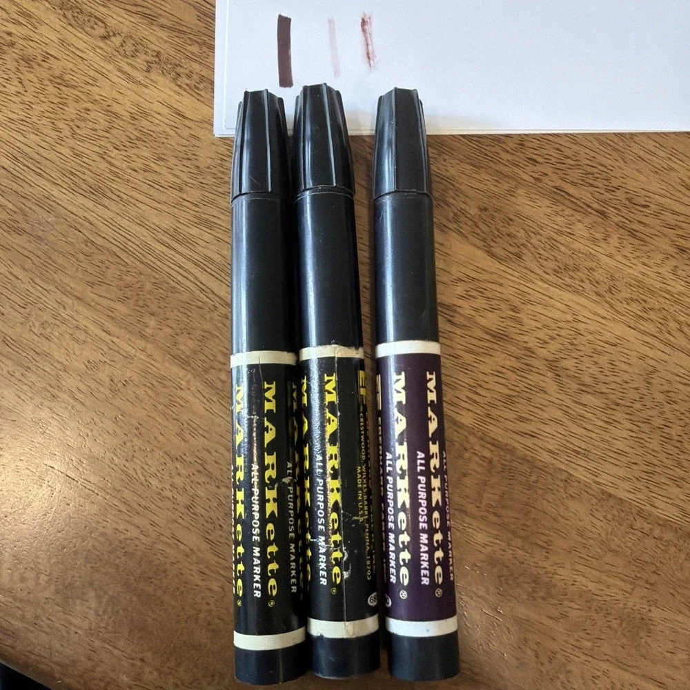 VTG‎ Marker Markette Eberhard Faber Castell Black Color Lot of 3: 1 Works, 2 Dry