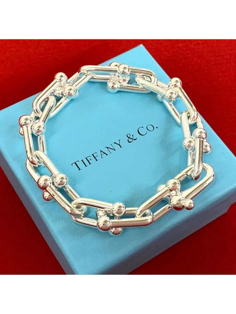 Tiffany & Co Large Link Bracelet 925 Sterling Silver Accessory Sally