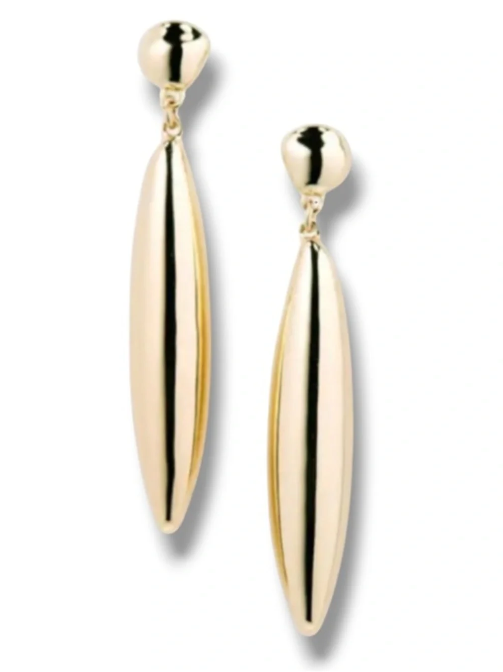 Nine West Gold Linear Teardrop Elegant Earrings