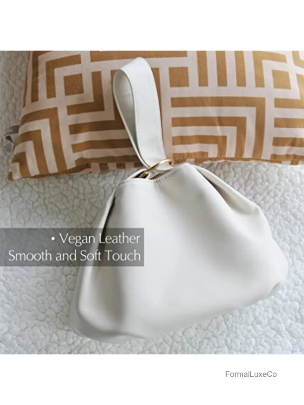 Hobo Top Handle Bag Faux Leather Clutch Wristlet Small Tote