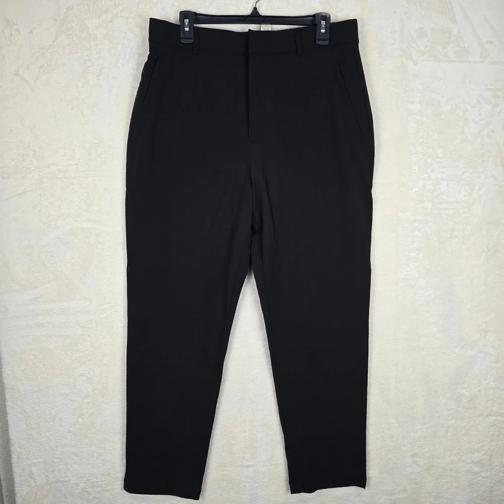 Alo Yoga Mens Co-Op Cropped Tech Trouser Black M5134R Tapered Pants Size Large