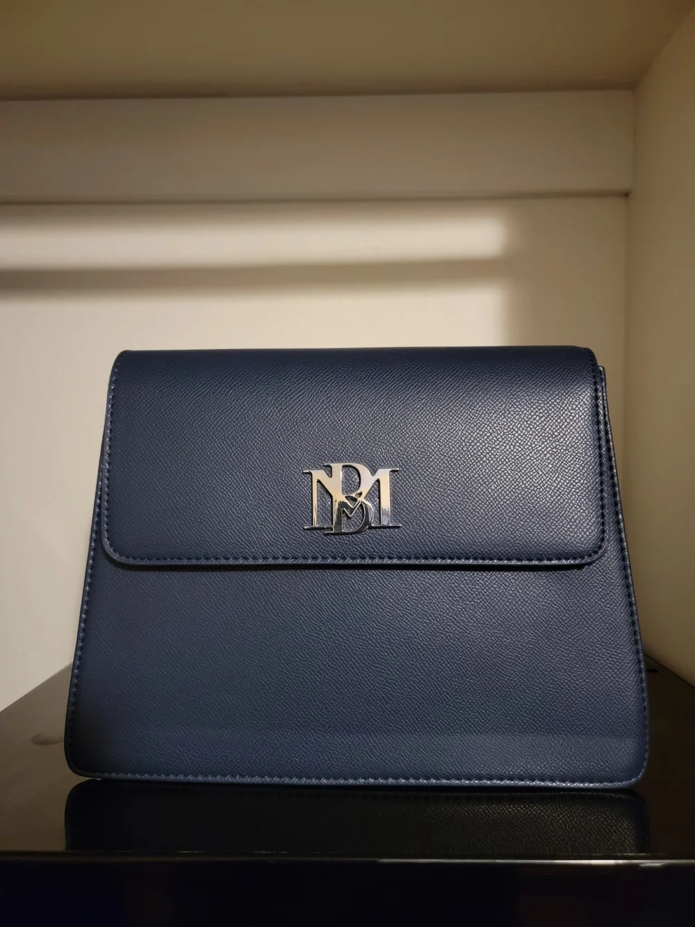 Badgley Mischka structured navy