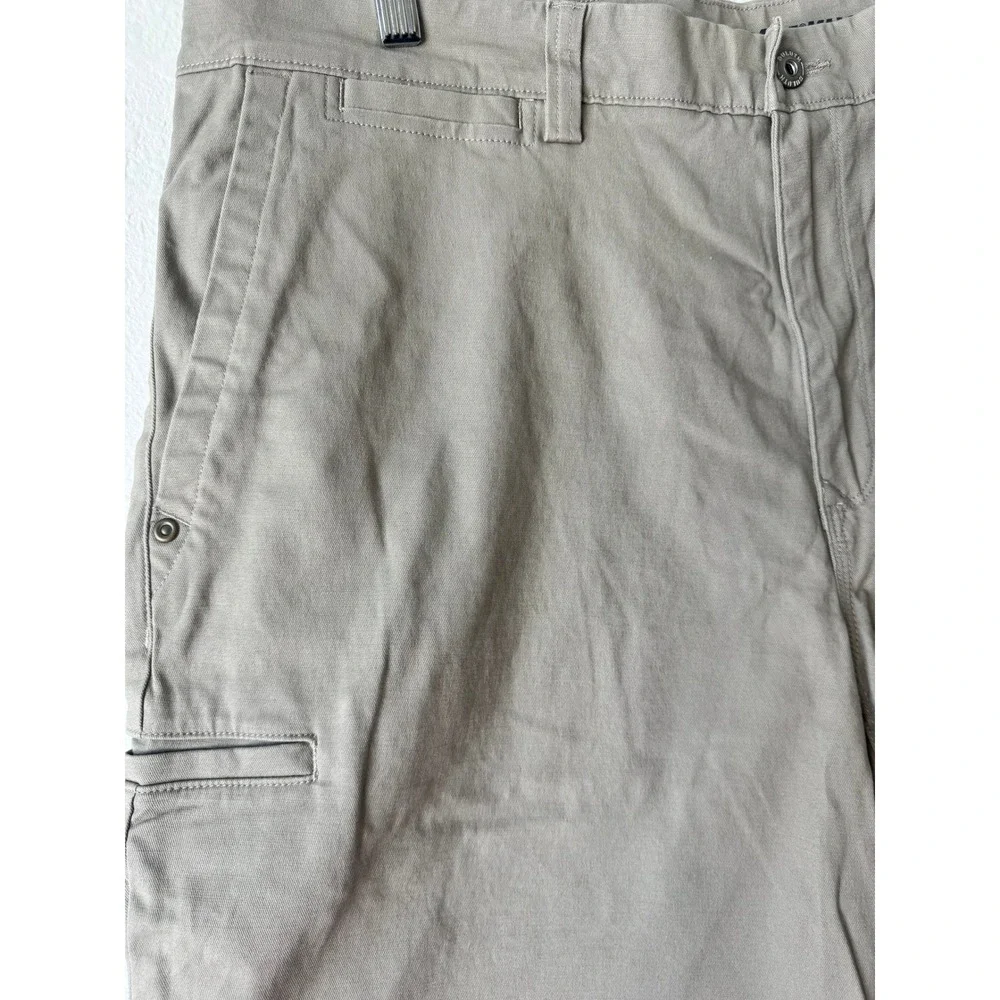 Duluth Trading Co Mens 38 Flex Ballroom Khakis Relaxed‎ Fit Shorts Khaki Tan