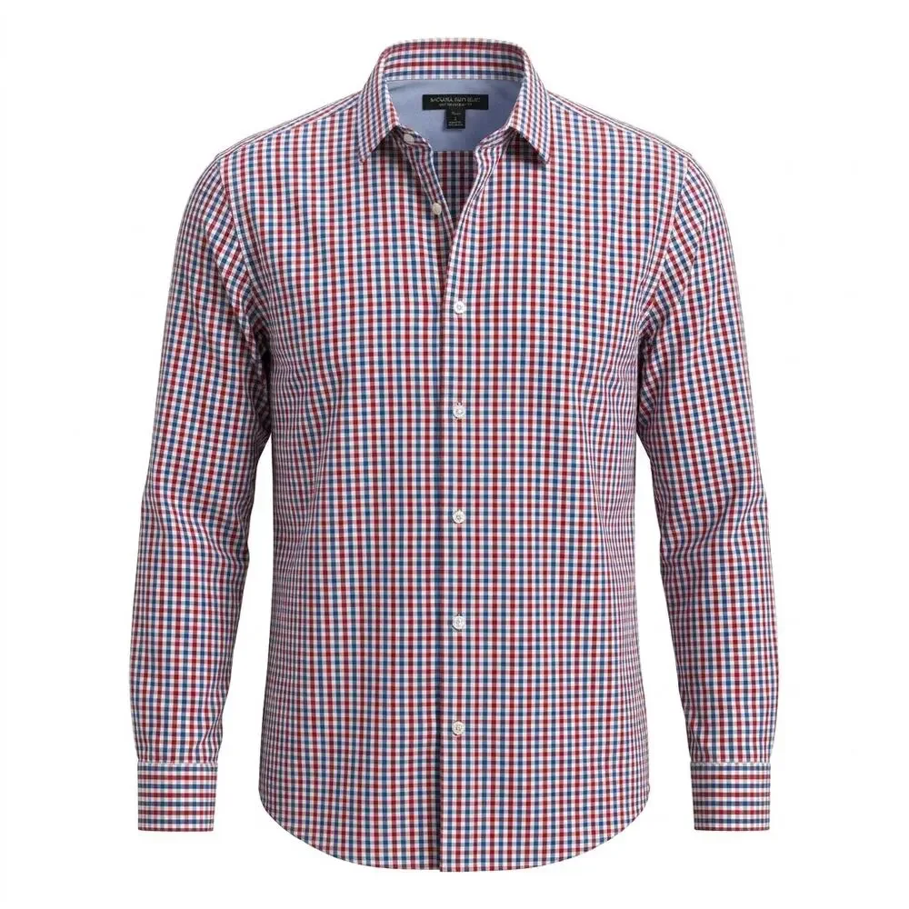 Banana Republic Soft Wash Slim Gingham Plaid Button-Up Shirt Men Size LT