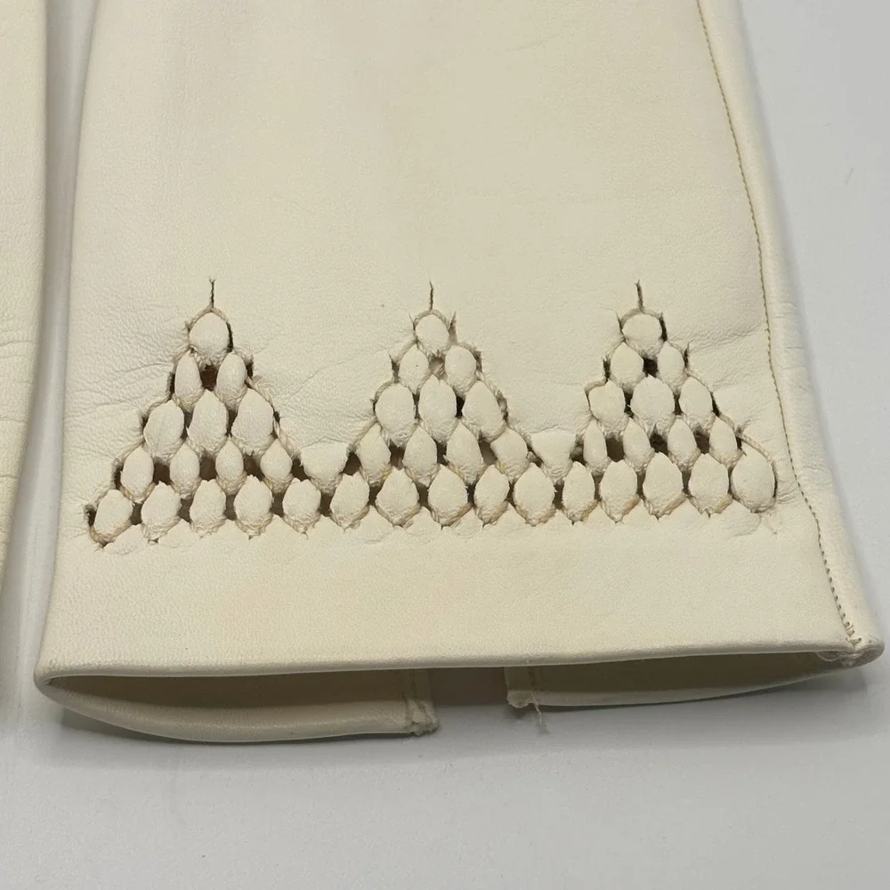 Vintage cream leather
