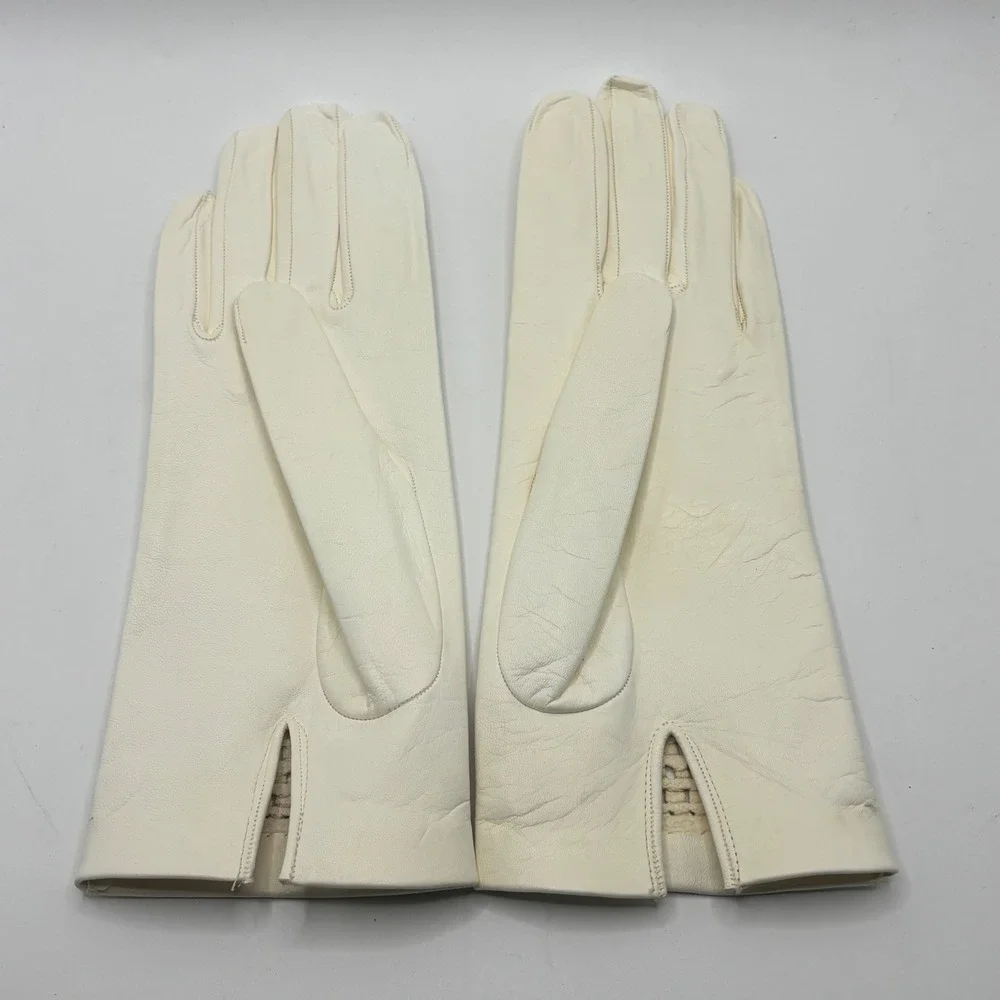 Vintage cream leather