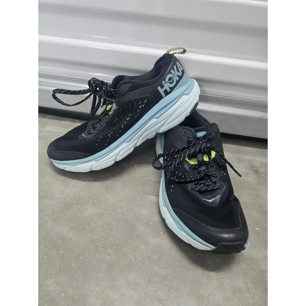 Hoka One One Challenger ATR‎ 6 Women's Trail Running Shoes Black Aqua Size 8B