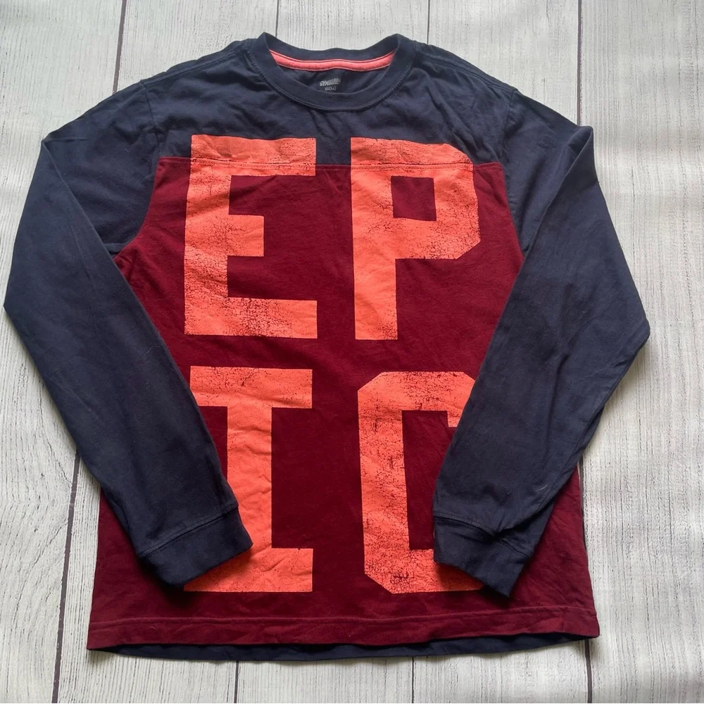 Gymboree Navy Blue Long Sleeve Epic Shirt Size XL (14)