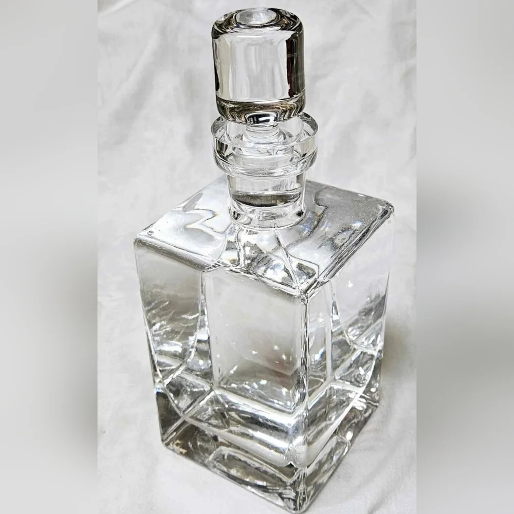 Hand Blown Clear Glass Made in Turkey Decanter 10