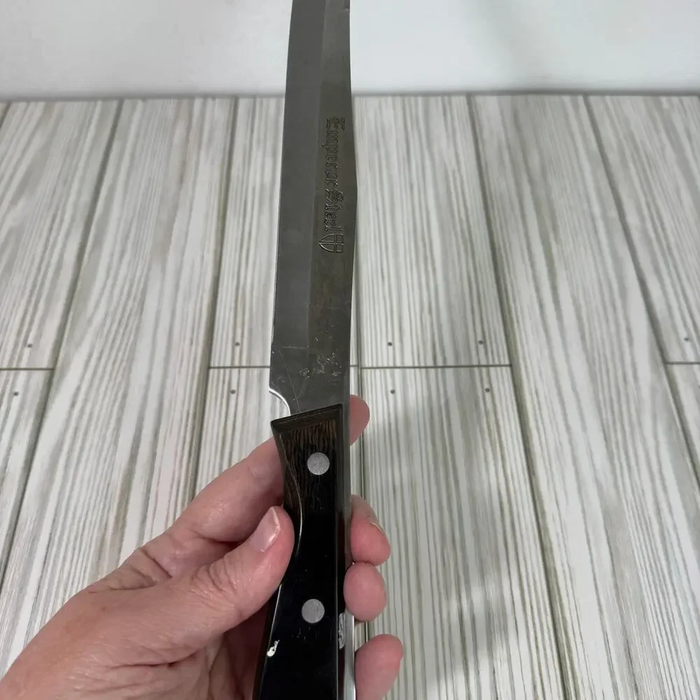 Emperor Steel 8” Knife Full Tang Wood‎ Handle Slicer Carving Kitchen Household