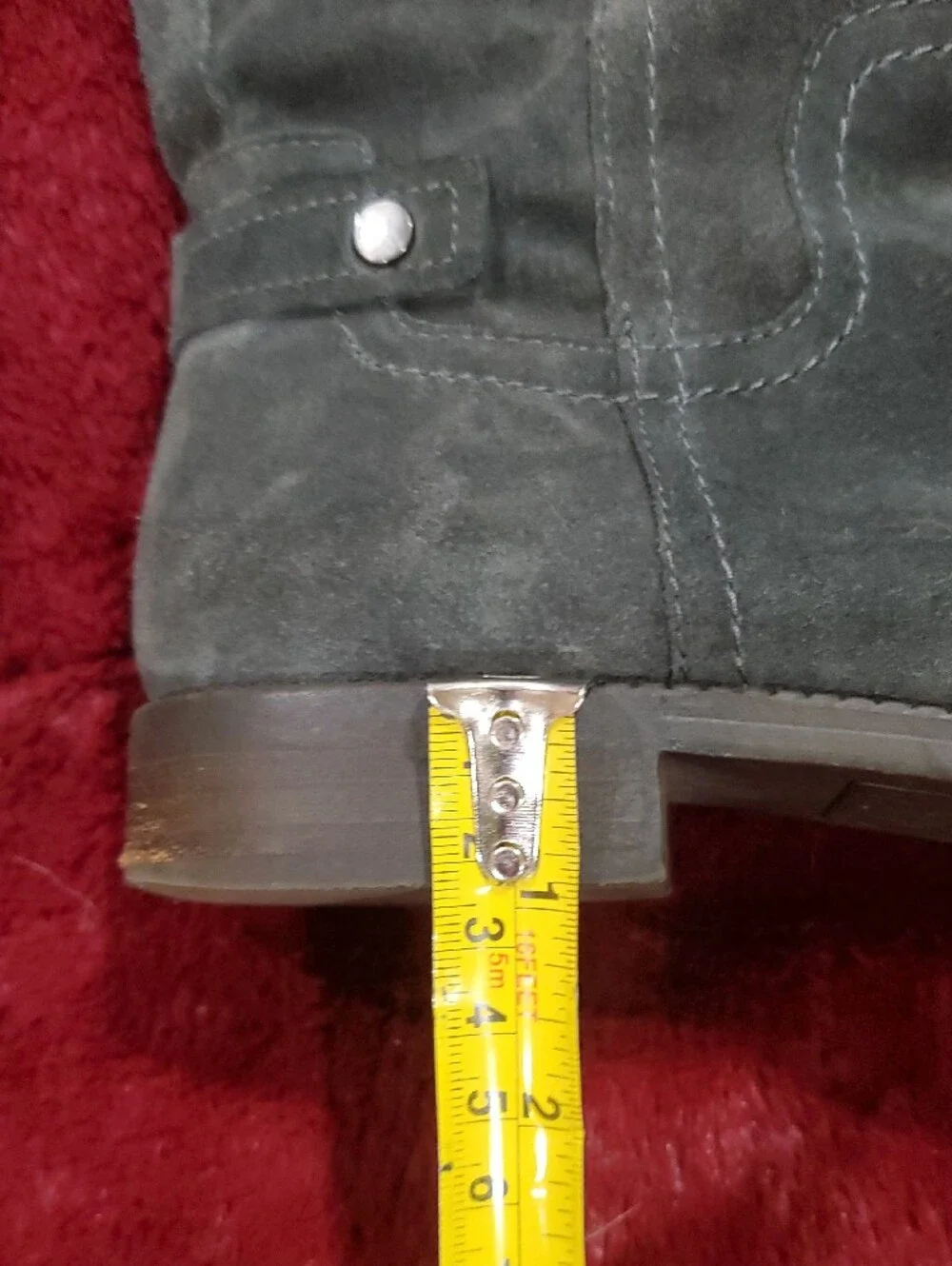 Franco Sarto Tall Suede Knee High Boots in Dark Gray