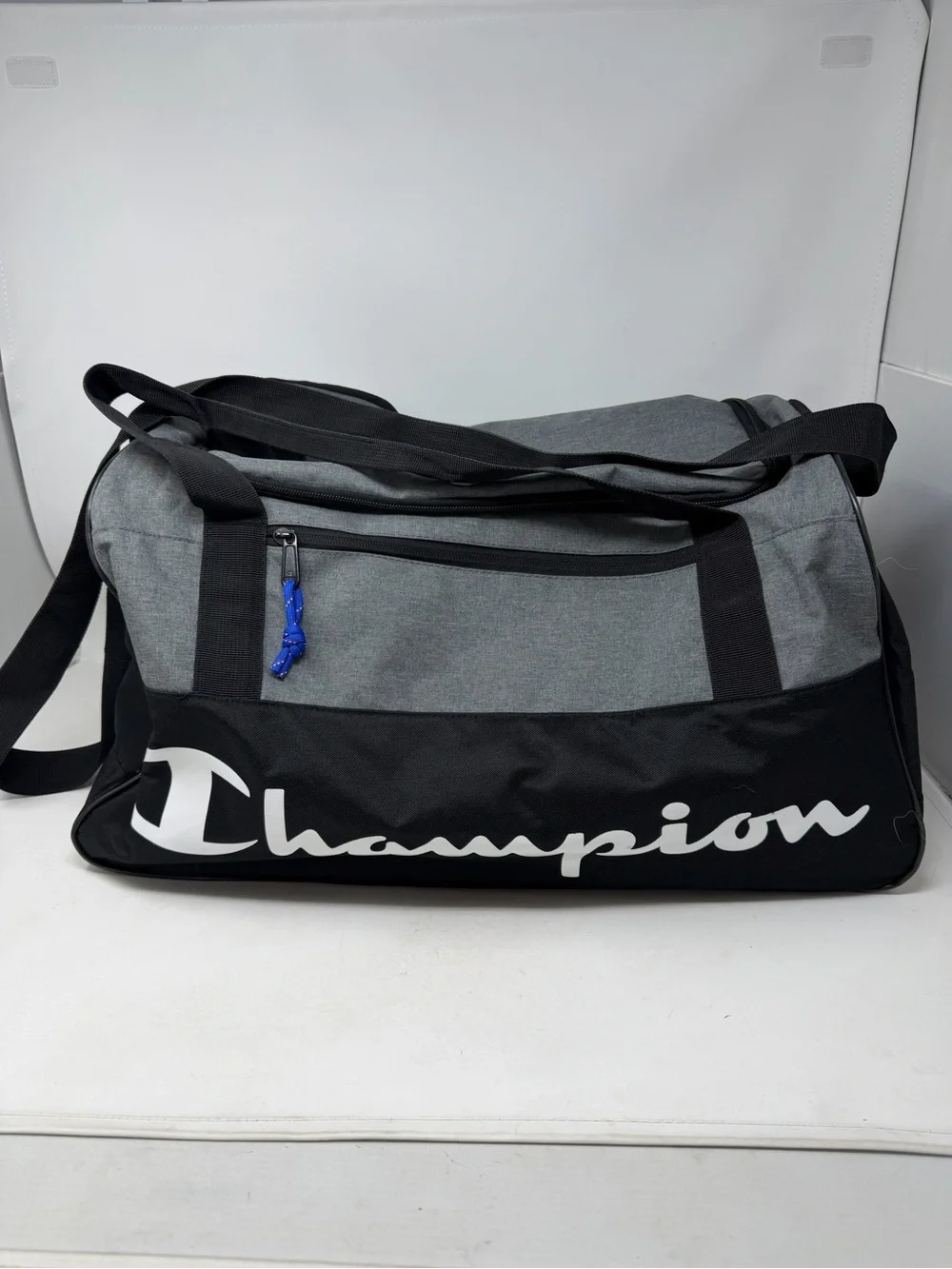 Champion Gray and Black Sport Duffel Bag