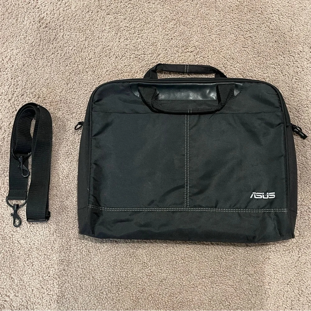 ASUS Black Nereus Carry Laptop Bag with Adjustable Removable Strap