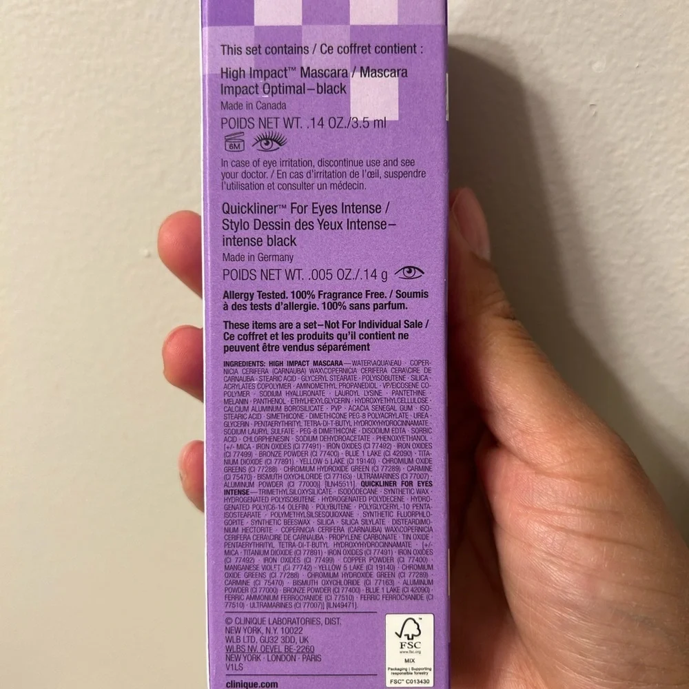 Clinique unopened box