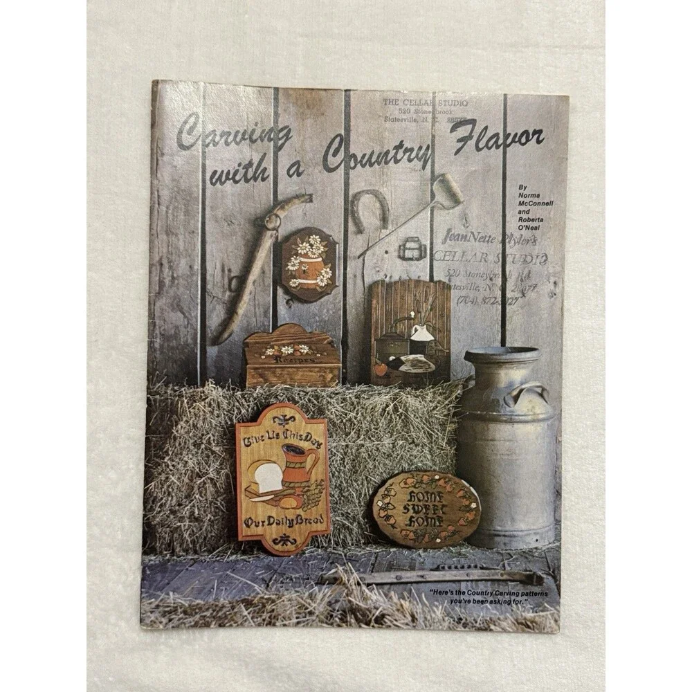 Carving with Country Flavor Wood Craft Patterns Book 1976 McConnell O'Neal Decor