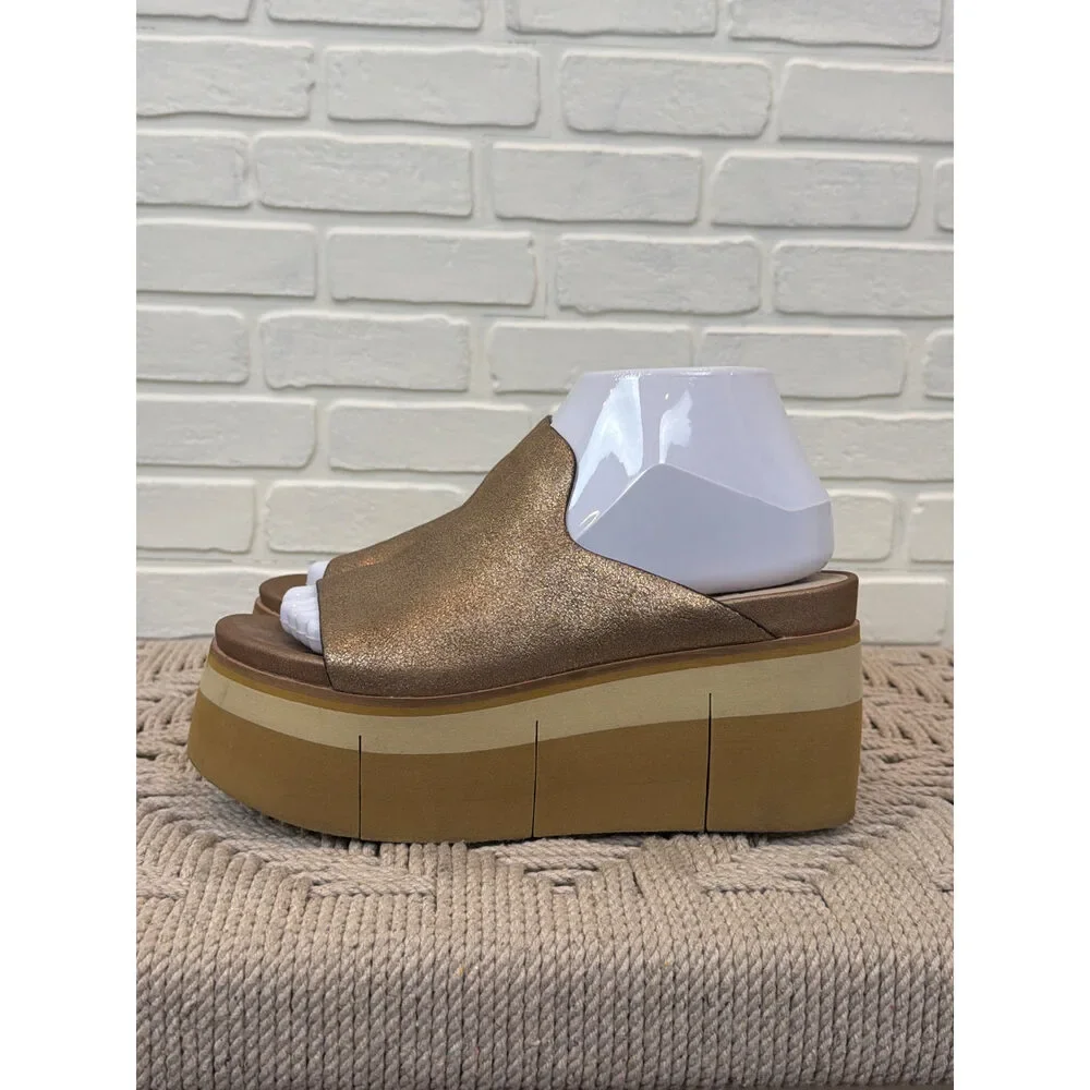 Naked Feet metallic bronze