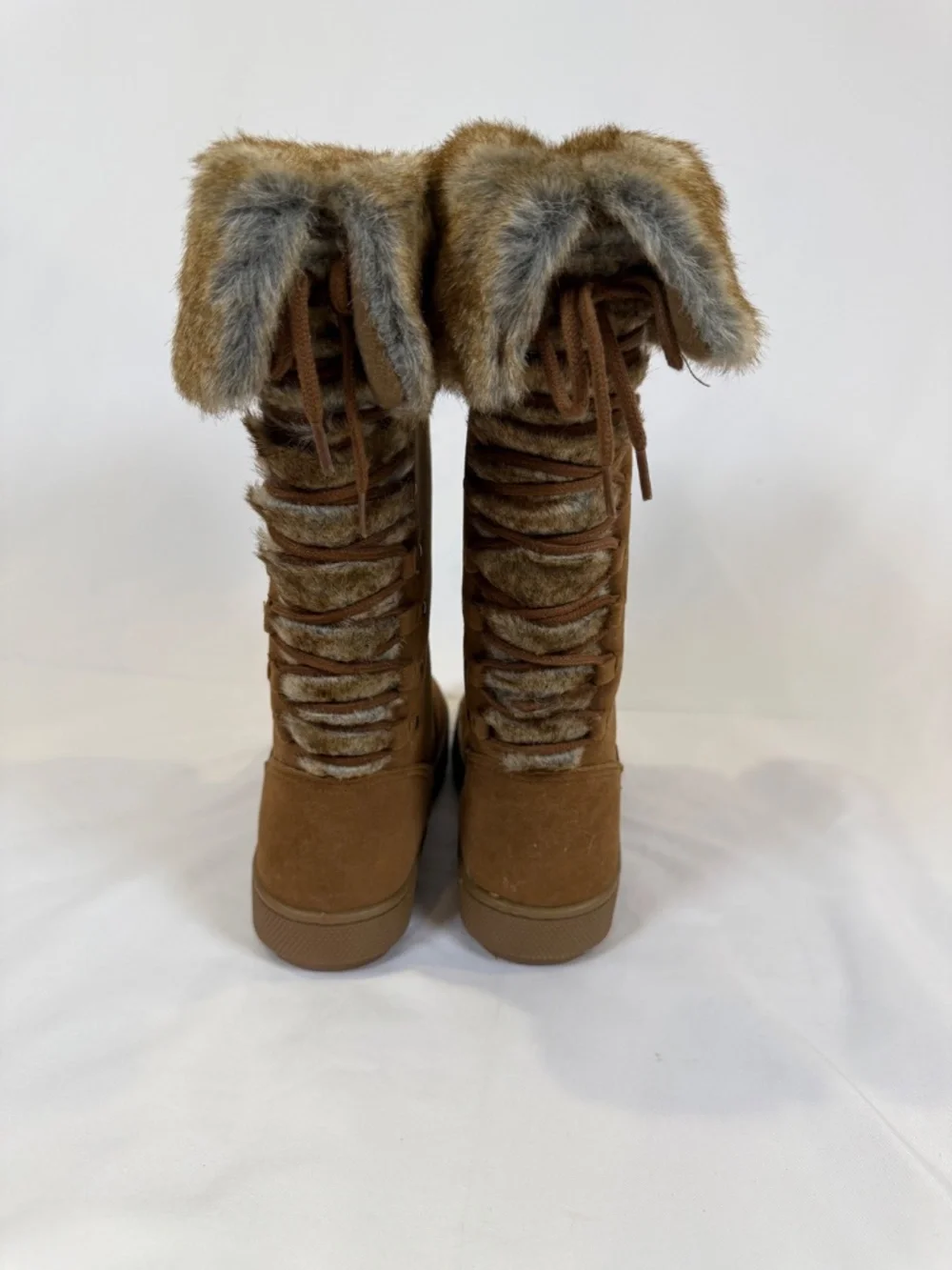 Rampage Ram-Asher Tan Faux Fur Winter Boots Women's 7M NIB