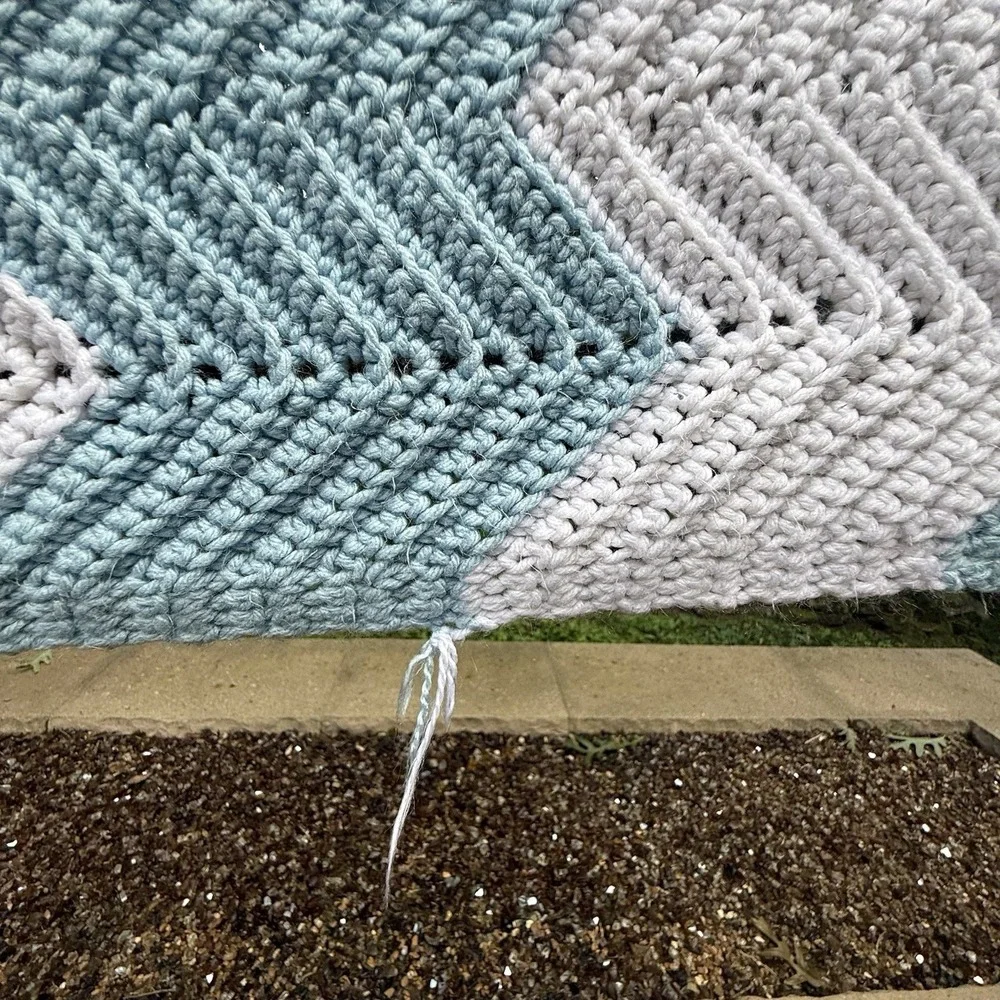 Handmade crochet afghan