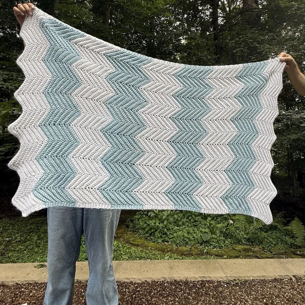 Handmade crochet afghan