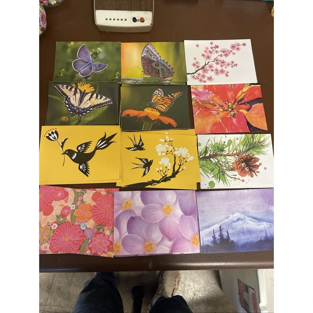 New Mixed Lot 25‎ Colorful Greeting Cards w/Envelopes Blank. Some have multiples
