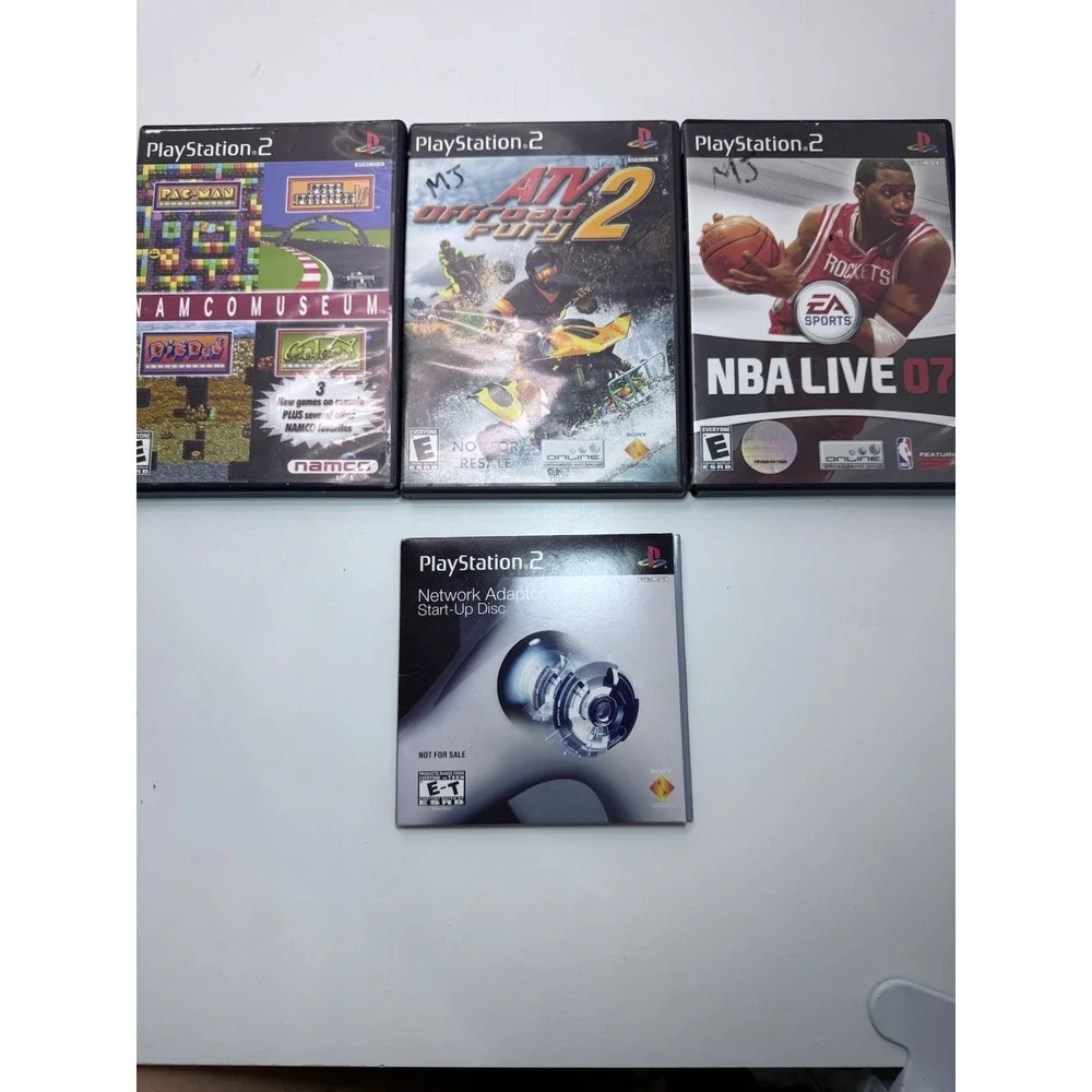 PlayStation‎ 2 PS2 Game Lot (4) Namco Museum, ATV Fury 2, NBA Live 07