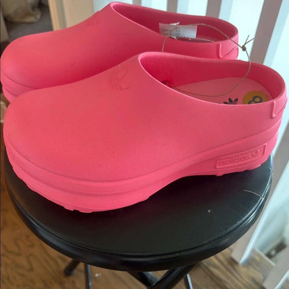 adidas Pink Platform Clogs