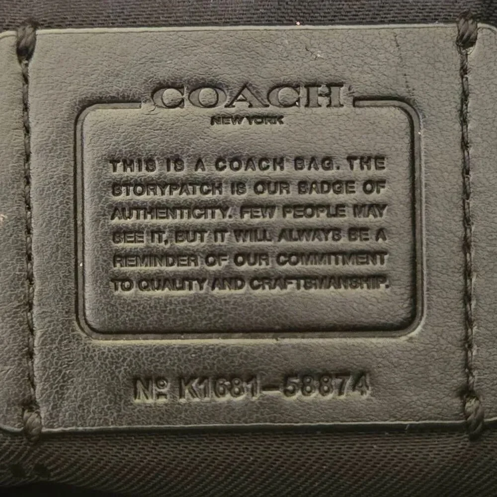 Coach black pebbled