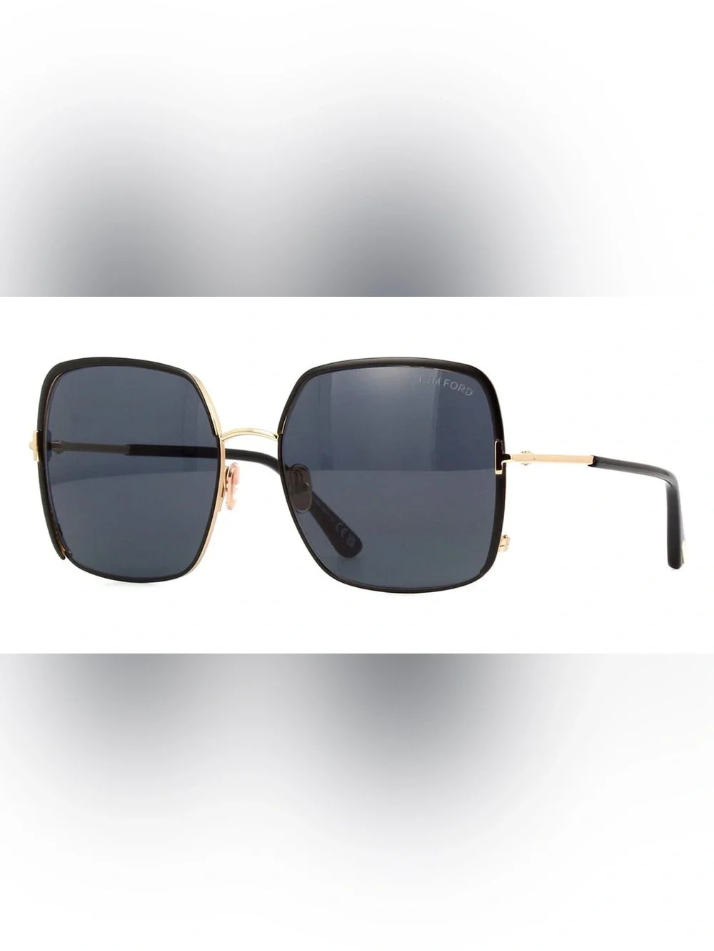 TOM FORD FT1006 02A Matte Black/Gold/Smoke 60-18-135 Sunglasses New Authentic