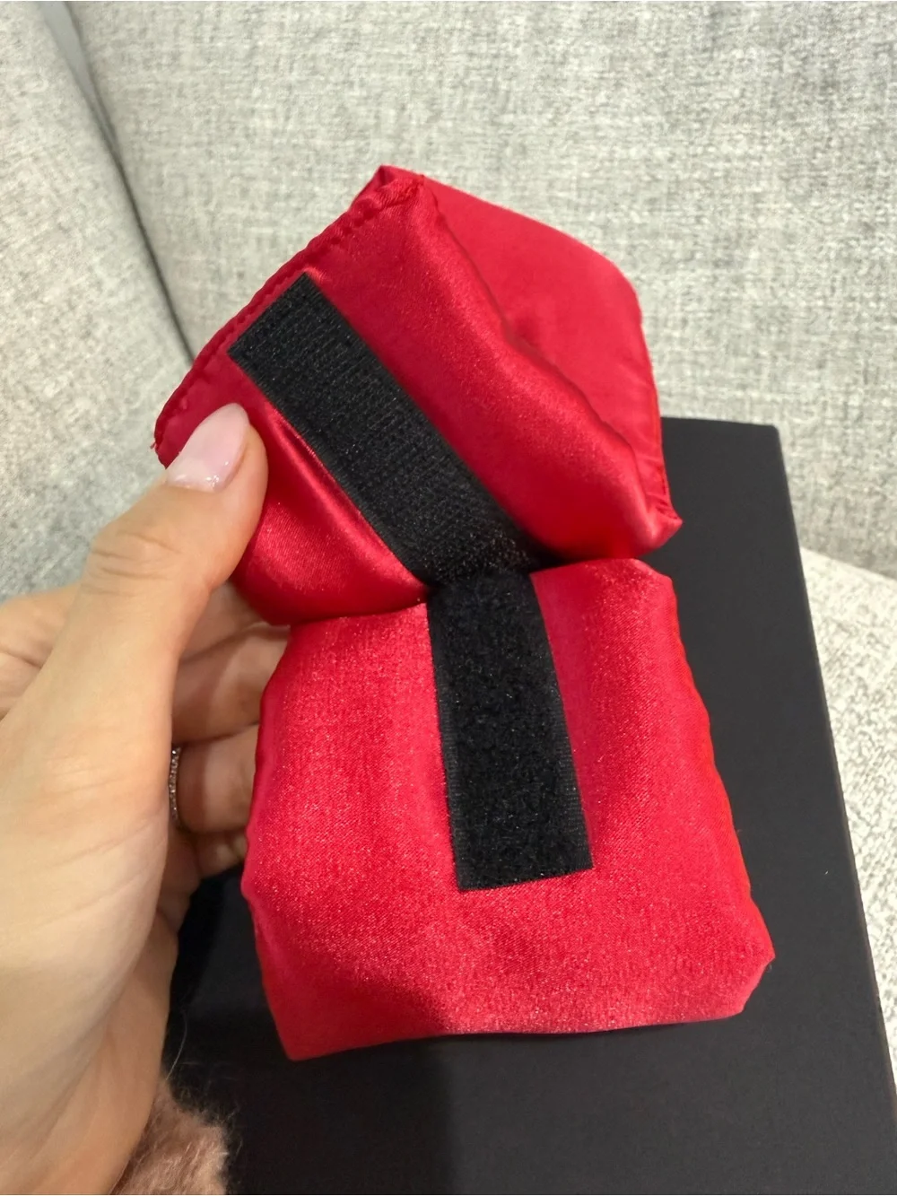 Red Satin Sleep Mask for Travel and Rest