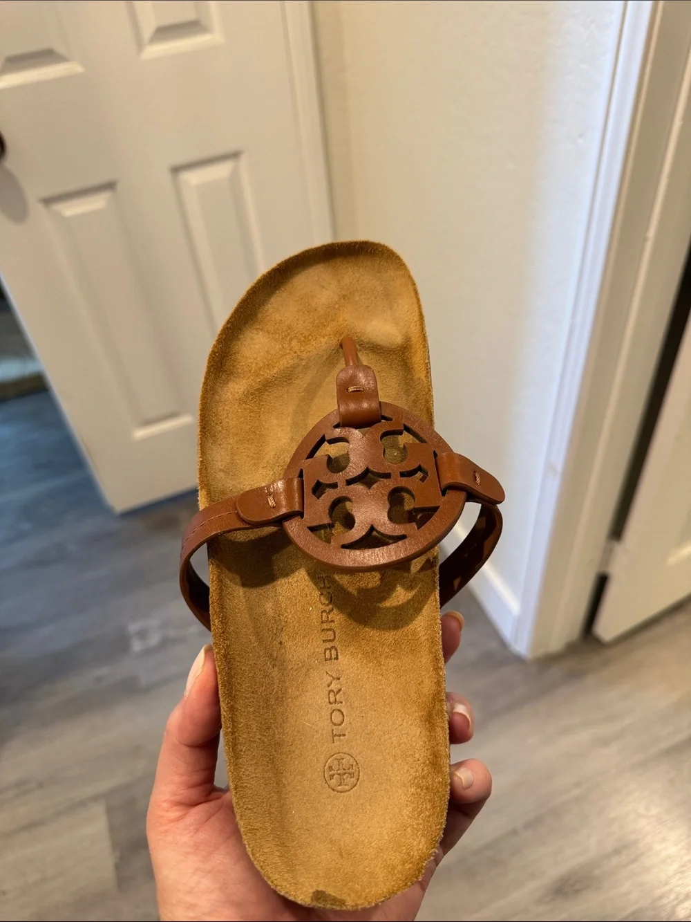 Tory Burch leather thong