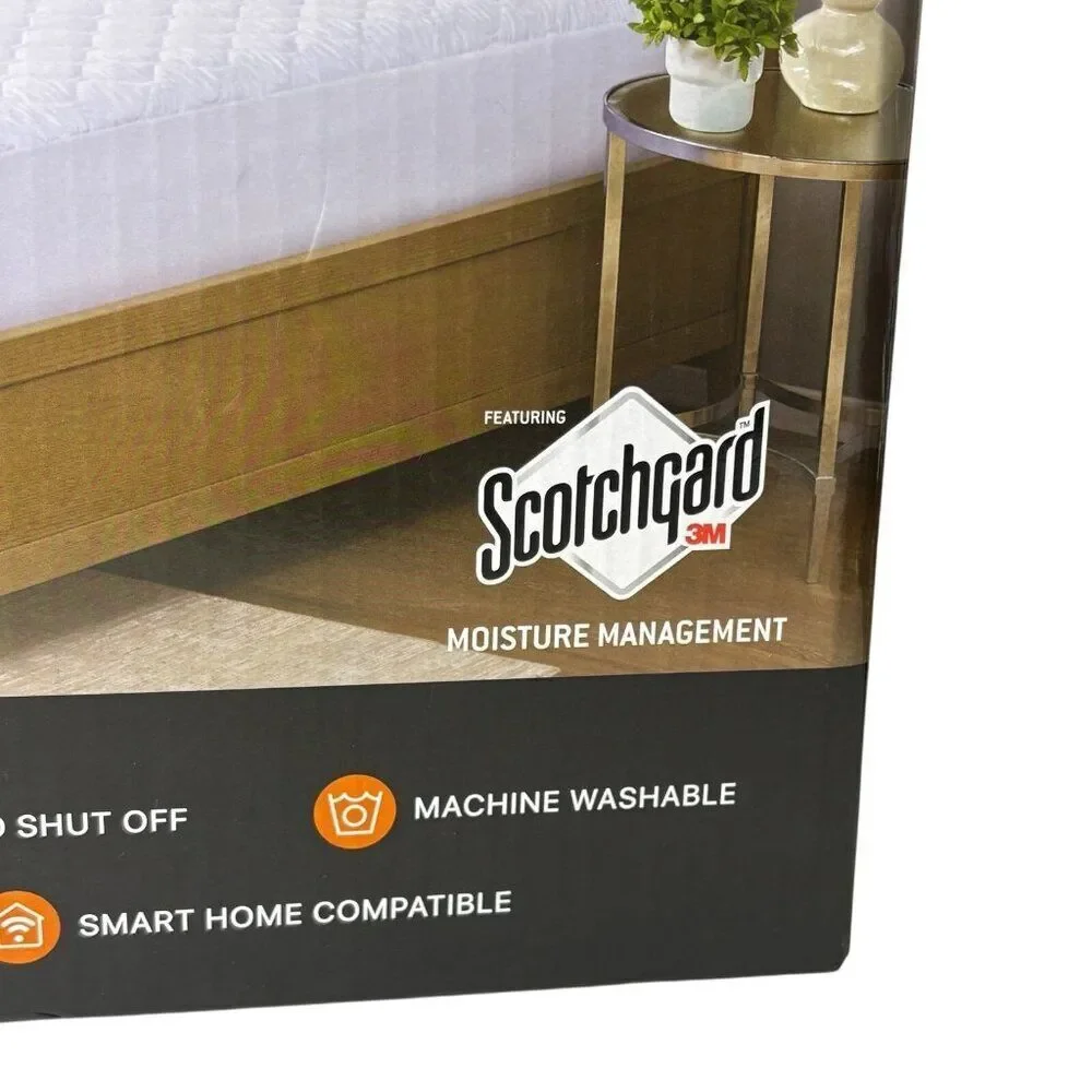 Beautyrest 3M Scotchgard Heated Mattress Pad - Electric Bed Warmer Full Size